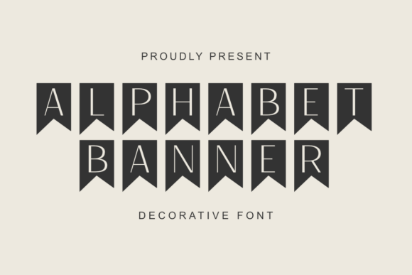 Alphabet Banner: A Stylish Font for Creative Design