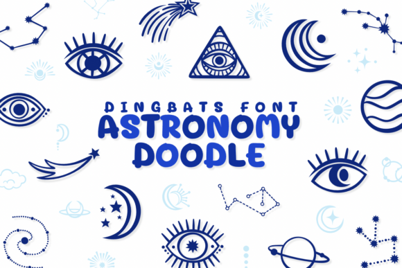 Astronomy Doodle: A Celestial Font for Business