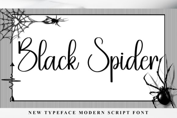 Black Spider Font: Festive Design Power