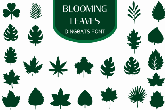 Blooming Leaves: A Leafy Dingbat Font