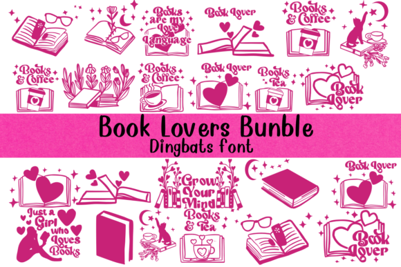 Book Lovers Bundle Font
