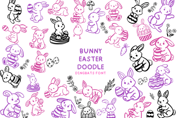 Bunny Easter Doodle Font