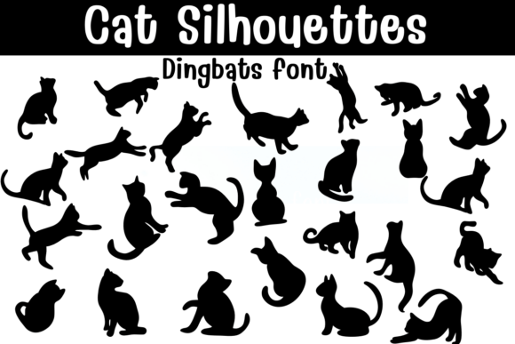 Cat Silhouettes Font
