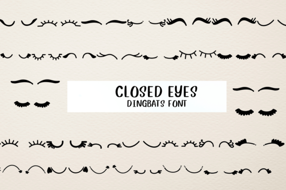 Closed Eyes Font for Web Design