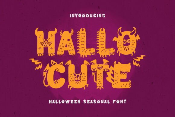 Hallocute: A Playful Monster Font