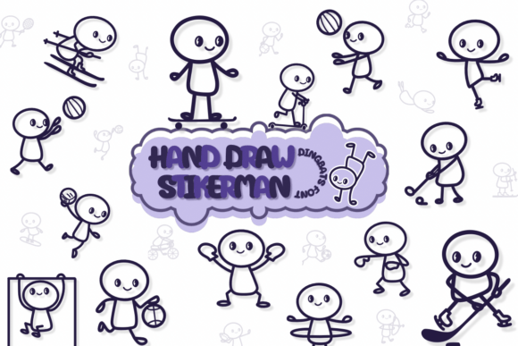 Hand Draw Stikerman: A Whimsical Font for Web Design