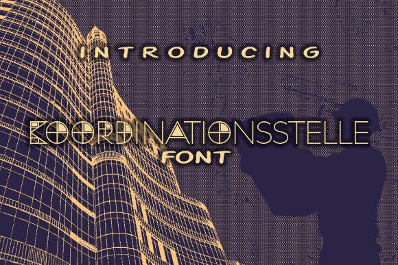 Koordinationsstelle: A Decorative Font for Creative Design