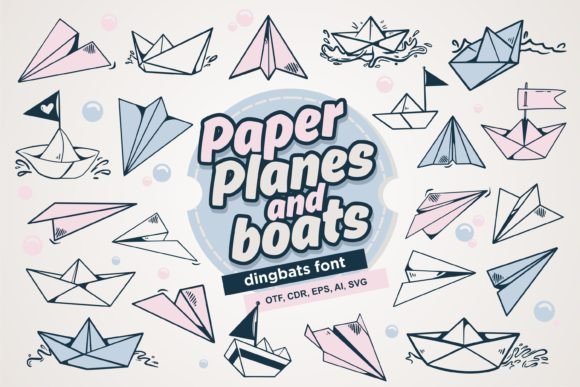 Paper Planes and Boats Font