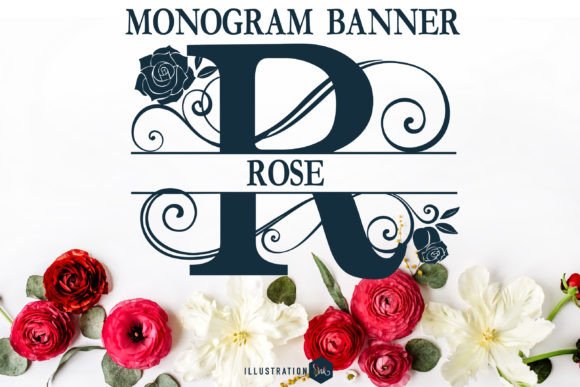 Rose Monogram Banner Font