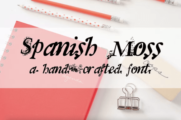 Spanish Moss Font: Elegant Decorative Type