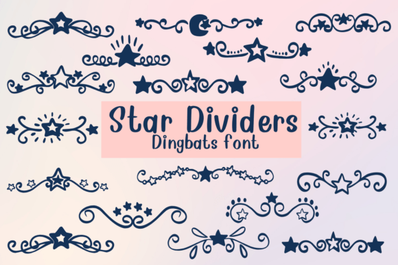 Star Dividers Font for Creative Design