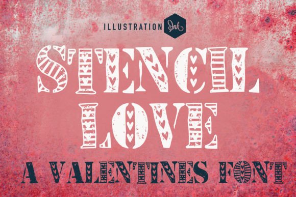 Stencil Love Font for Business
