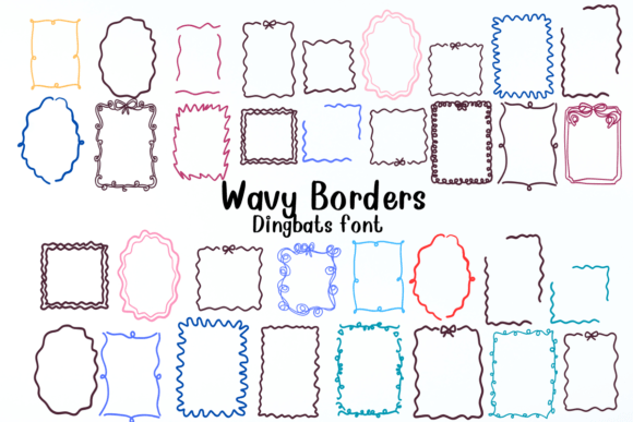 Wavy Borders Font for Web Design