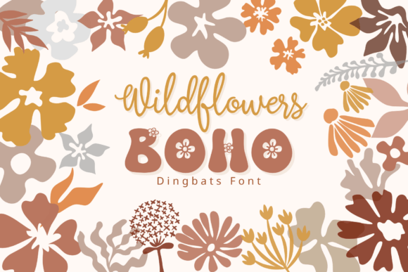 Wildflowers Boho Font for Creative Design